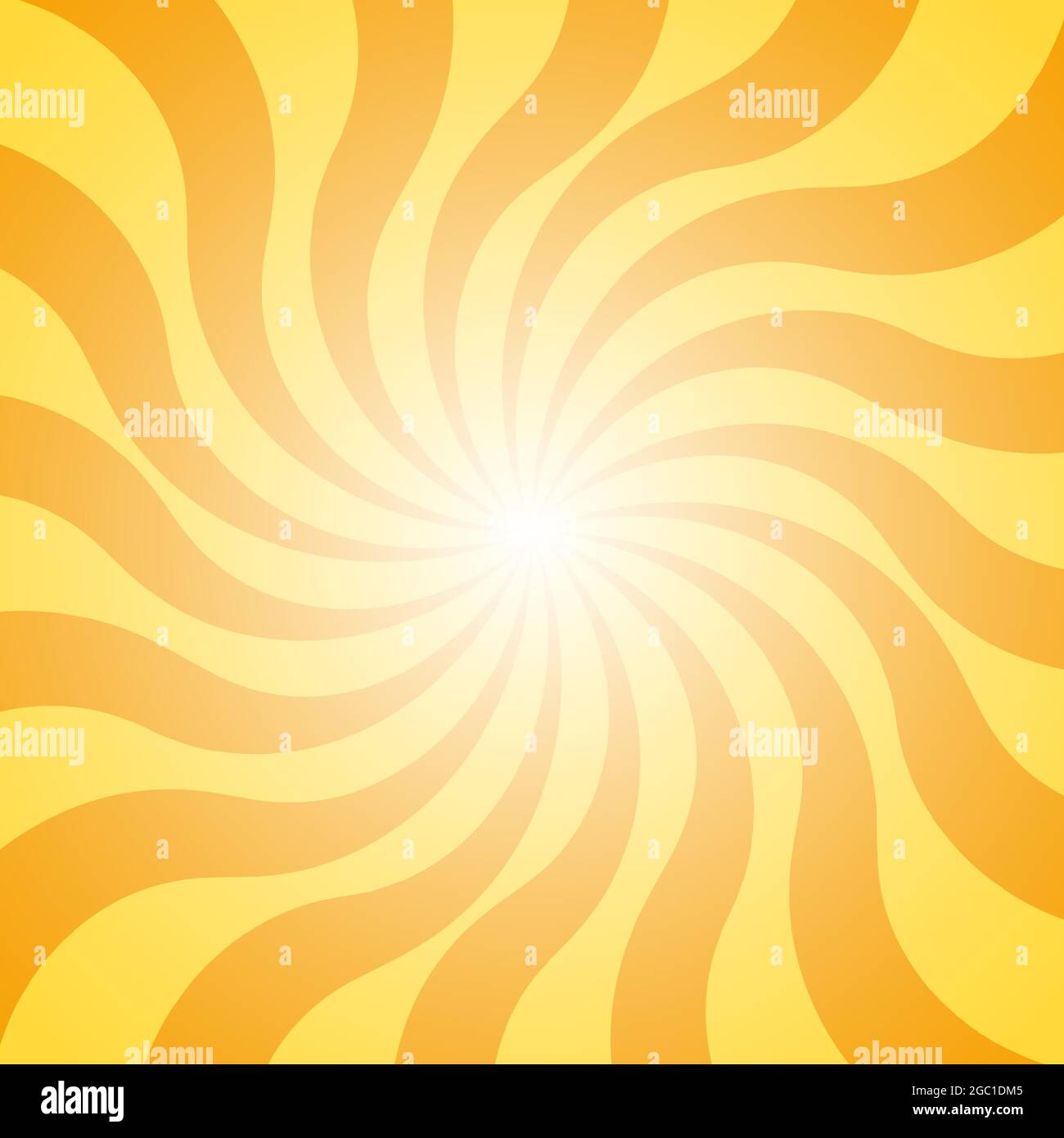 Abstract retro yellow background with sun ray. Summer vector ...