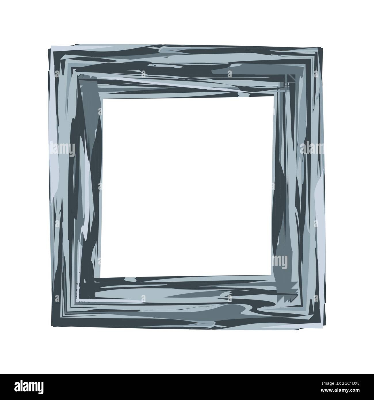 Layout of a rectangular gray stylish photo frame on a white background.  Vector illustration Stock Vector Image & Art - Alamy