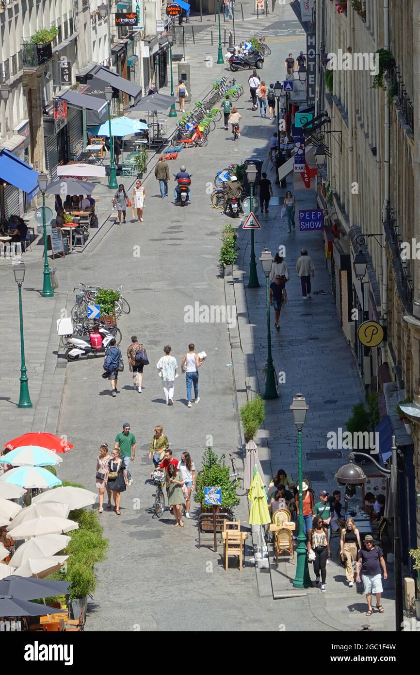 Paris, Rue St Denis Stock Photo Alamy