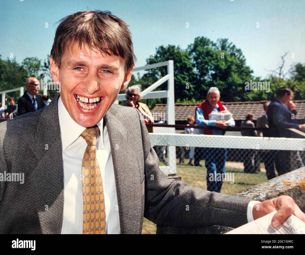 An exclusive portrait of Willie Carson OBE by David Cole taken in 1980. Willie Carson was British Champion Jockey five times (1972, 1973, 1978, 1980 and 1983). (b 16/11/1942) Stock Photo
