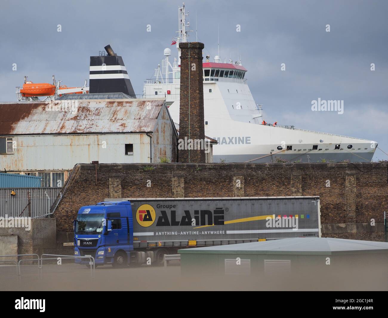 Sheerness, Kent, UK. 6th August, 2021. The new DFDS Calais to Sheerness