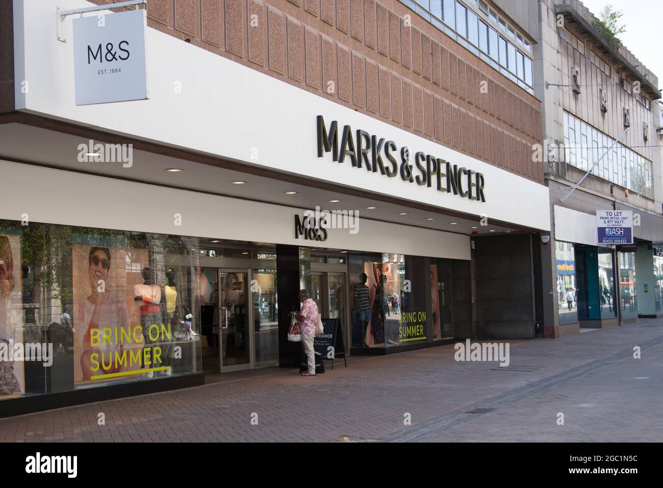 Marks and Spencers store in Gloucester in the United Kingdom Stock Photo