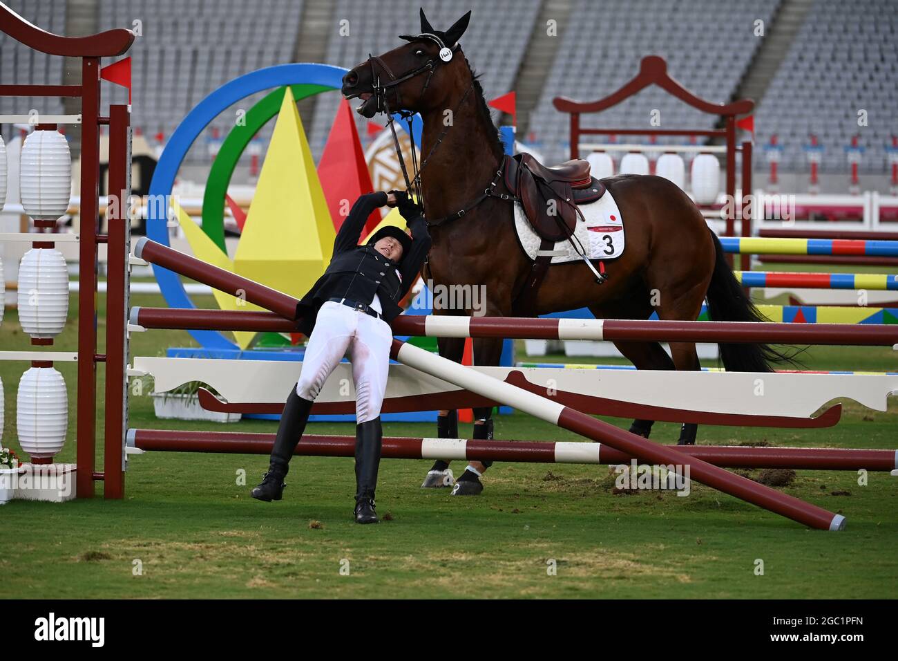 Olympic Horse Jumping Falls