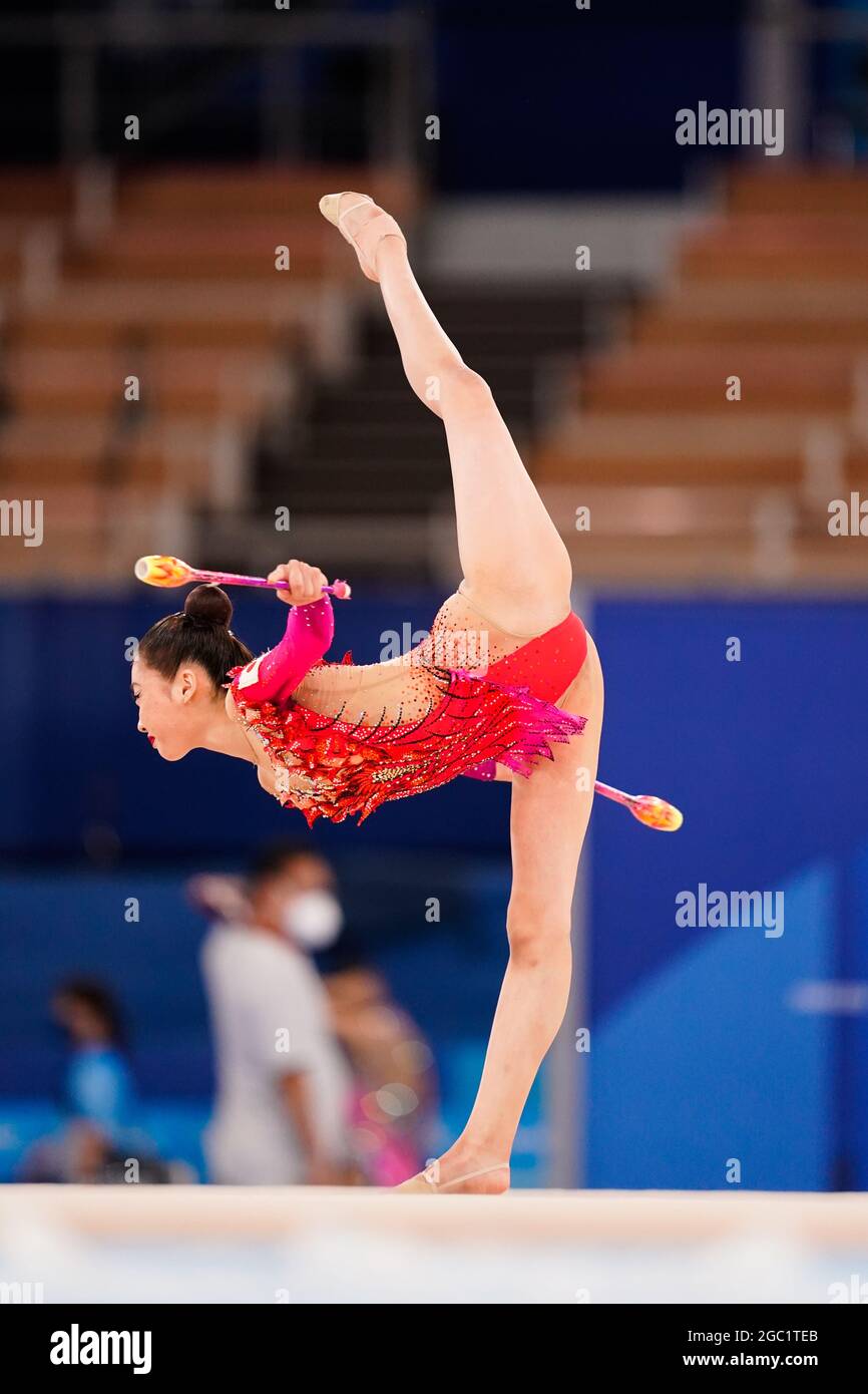 Tokyo, Japan. 6th Aug, 2021. Chisaki Oiwa (JPN) Rhythmic Gymnastics