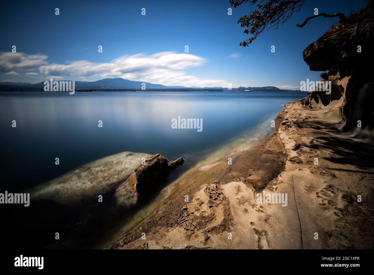 Malaspina Galleries, Gabriola Island, near Vancouver Island, BC Canada Stock Photo