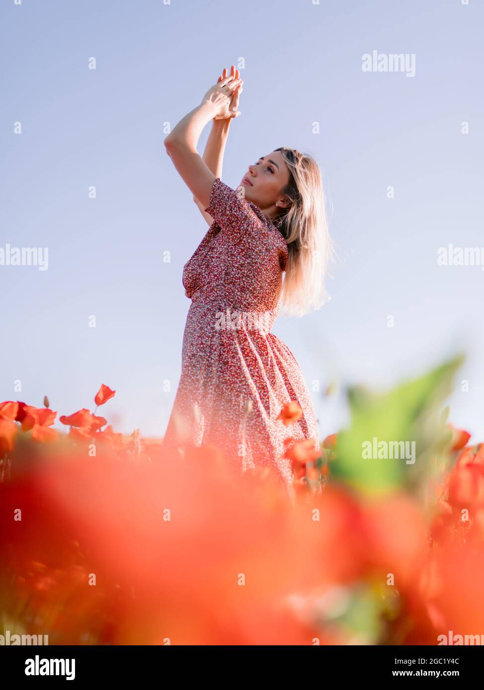 Beautiful young slim blonde woman hi-res stock photography and images ...