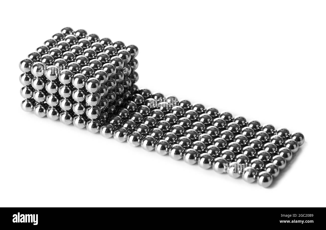 Metal balls of neocube (toy), isolated on white Stock Photo Alamy