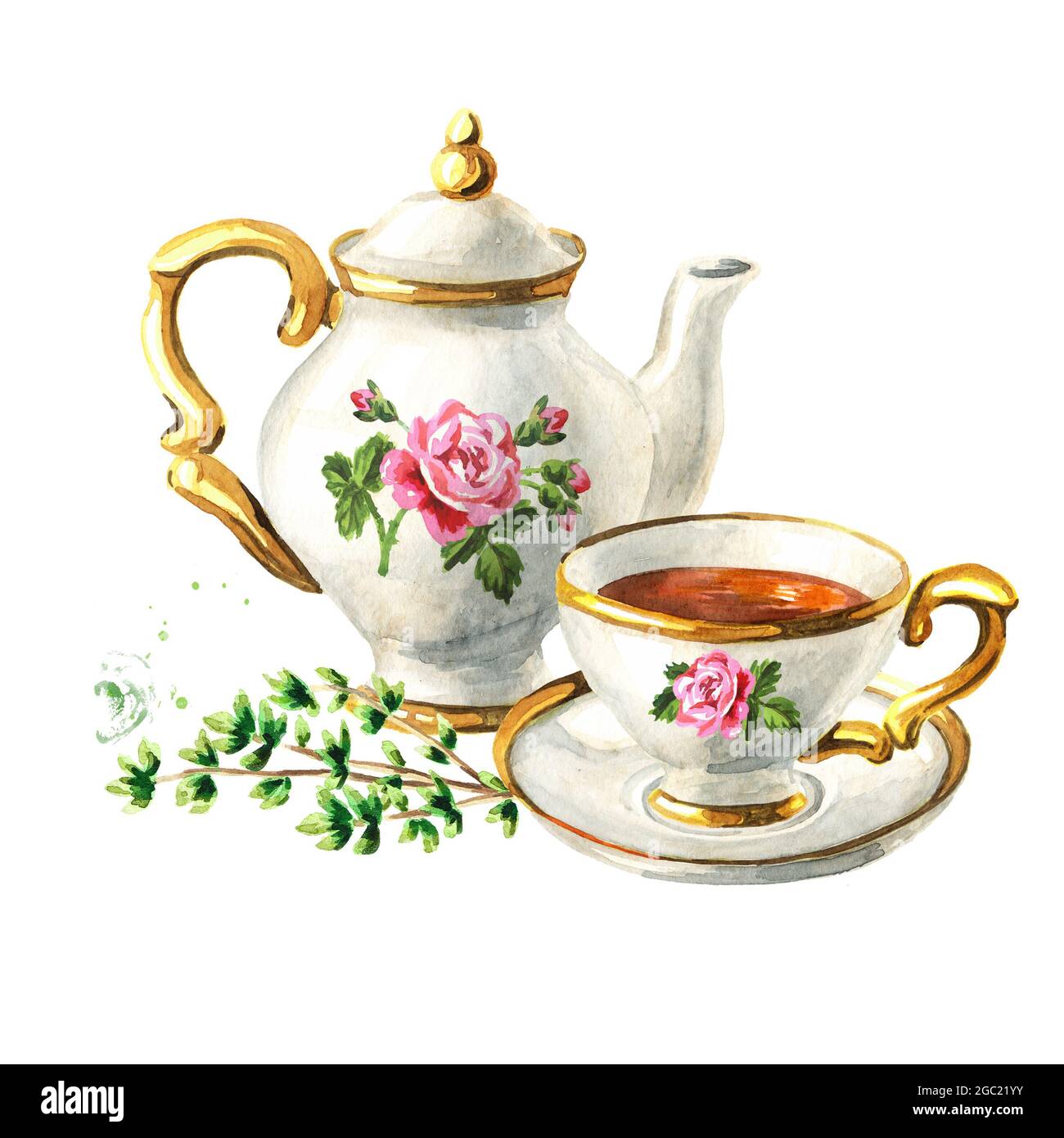 Tea Kettle Watercolor