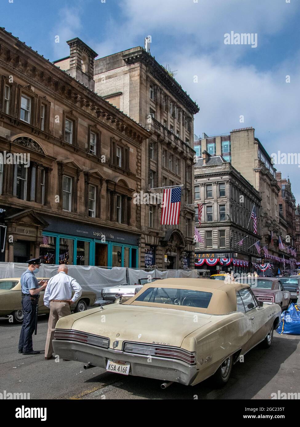 Glasgow, Scotland, UK. 21st July 2021 Behind the scenes of Indiana