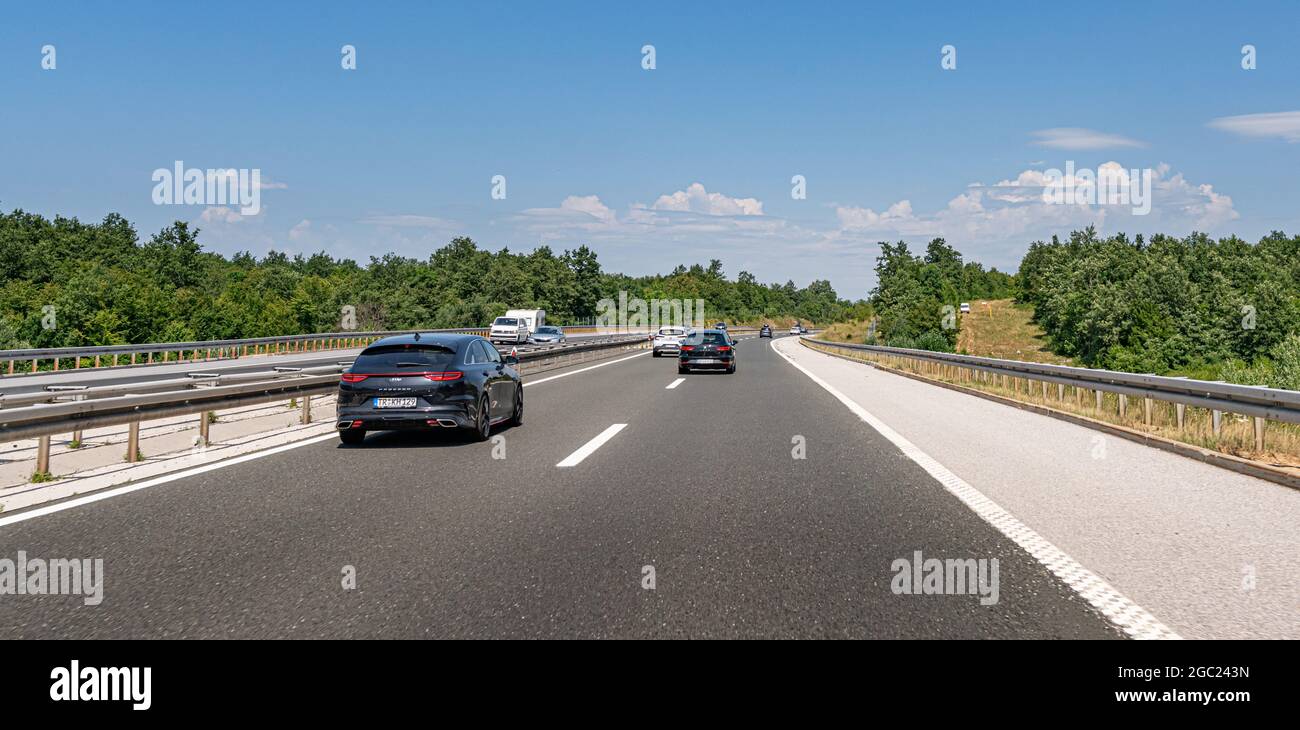 Cars are driving on the expressway or autobahn Stock Photo Alamy