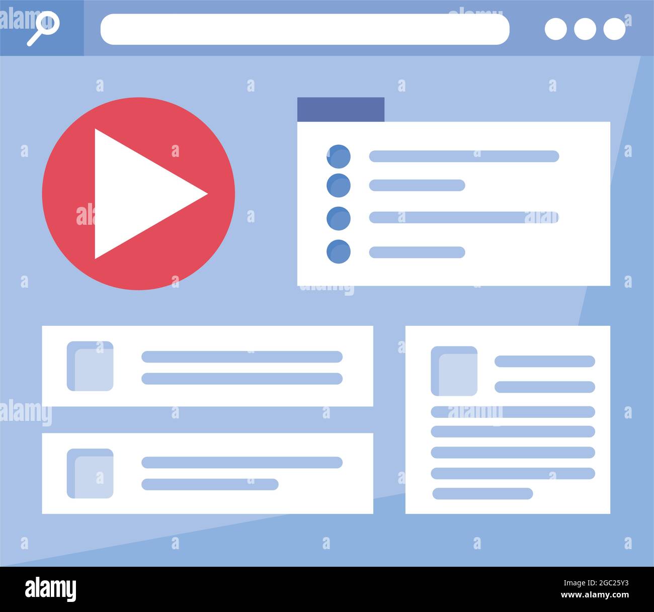 window with social page profile Stock Vector Image & Art - Alamy