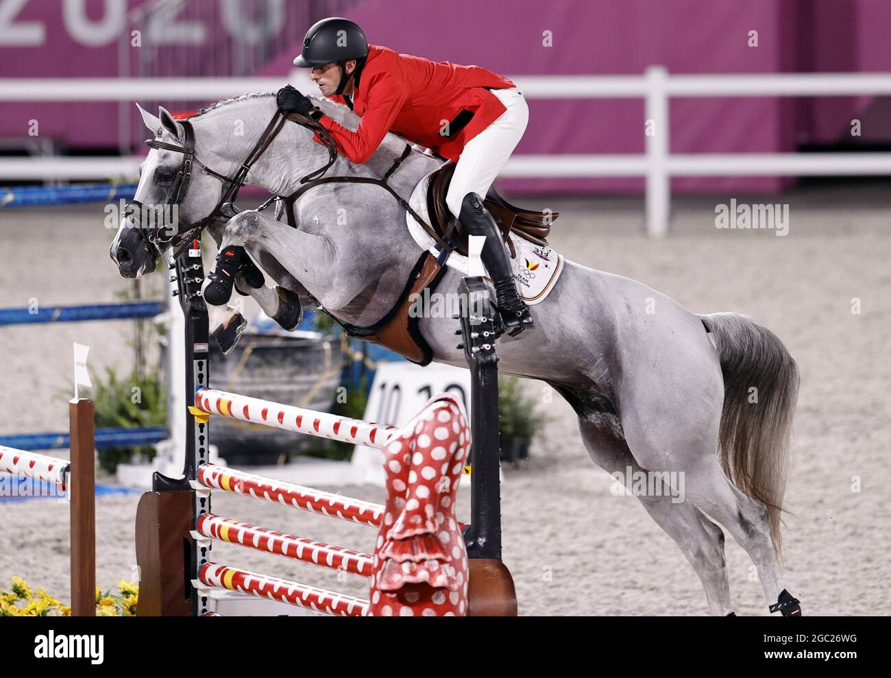 Belgian Equestrian jumping rider Gregory Wathelet and his horse Nevado