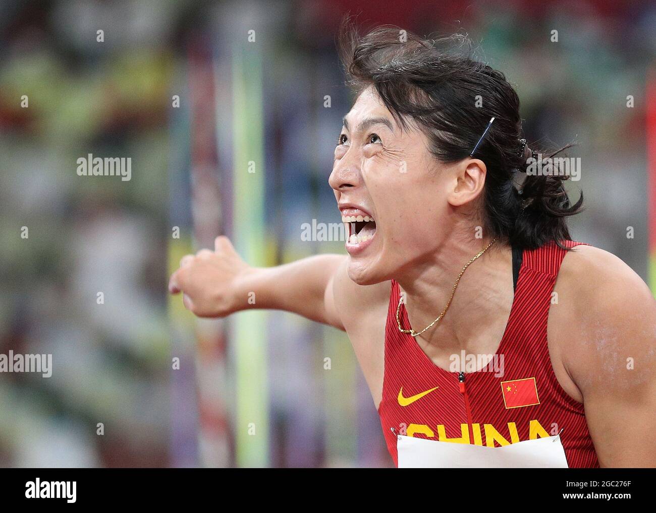 Tokyo, Japan. 6th Aug, 2021. Lyu Huihui of China reacts during the