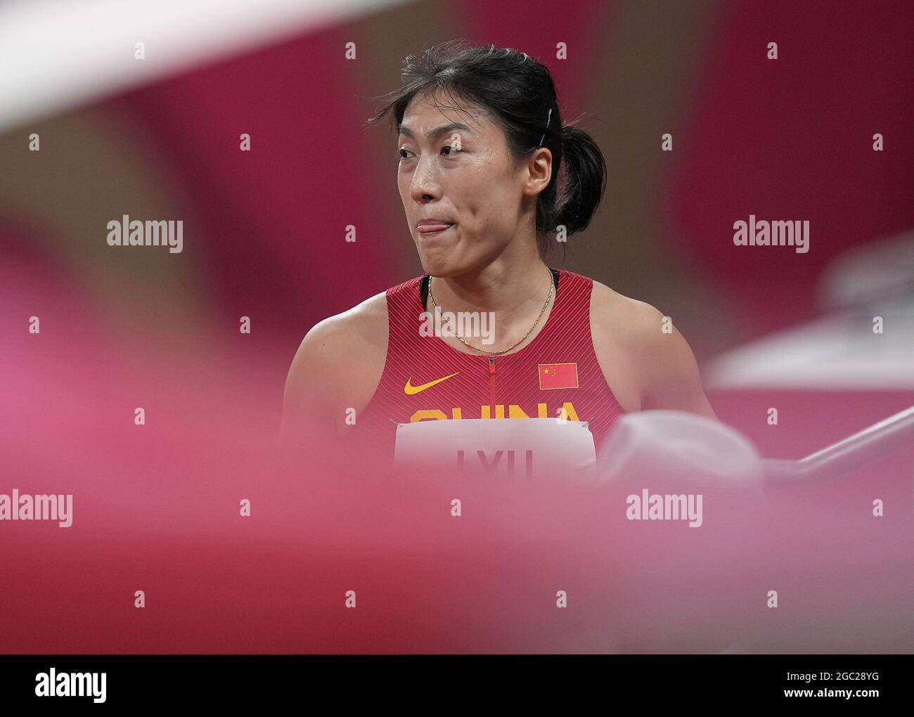 Tokyo, Japan. 6th Aug, 2021. Lyu Huihui of China reacts during the