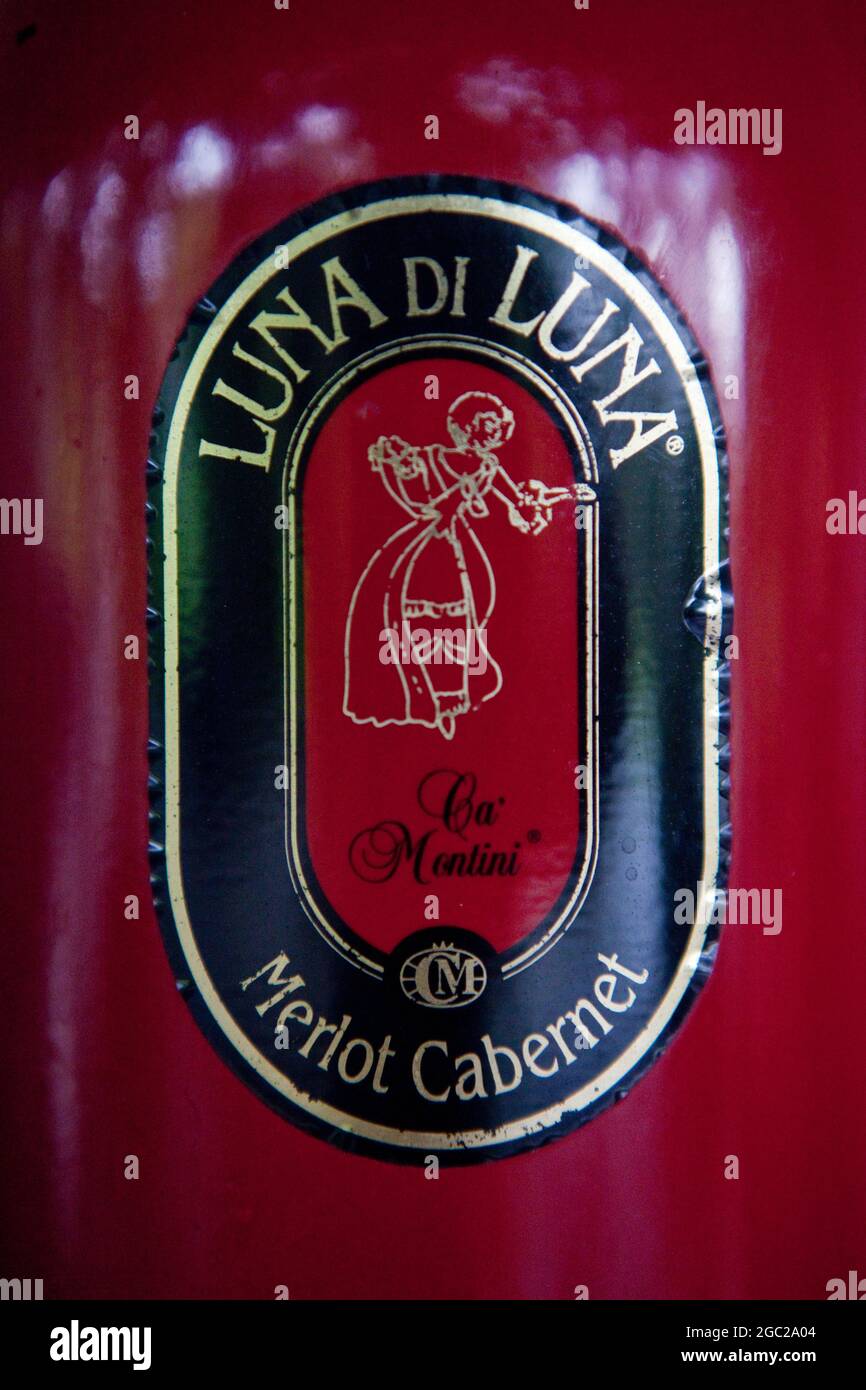 Luna di Luna vintage Merlot Cabernet wine bottle Stock Photo