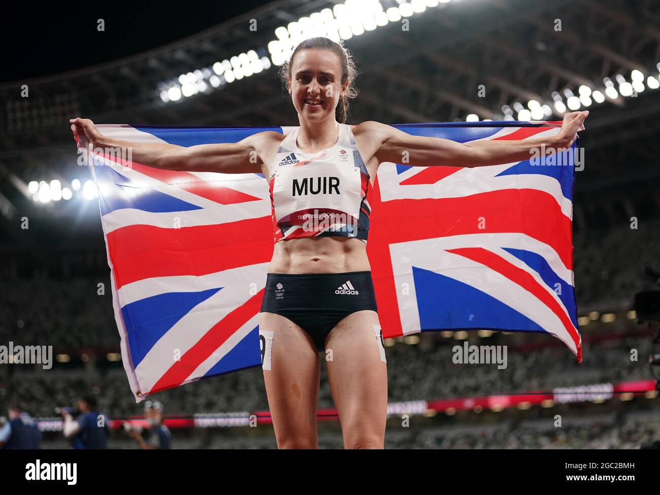 Great Britain s Laura Muir Celebrates After Winning The Silver Medal In great-britain-s-laura-muir-celebrates-after-winning-the-silver-medal-in