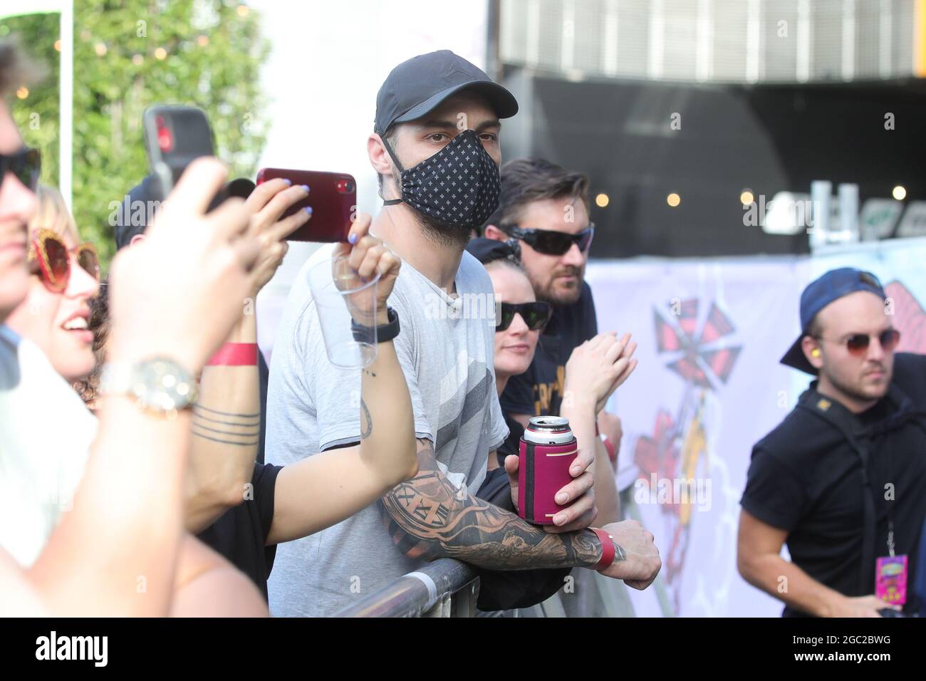 Fans at the 2021 Spring Loaded Festival . Credit: Pete Dovgan/Speed ...