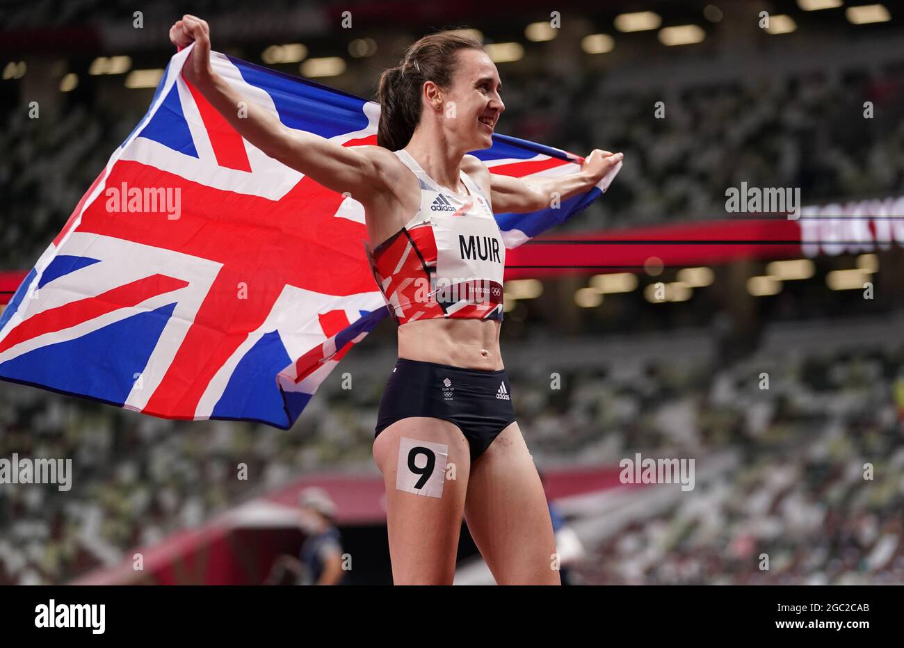 Great Britain s Laura Muir Celebrates After Winning The Silver Medal In great-britain-s-laura-muir-celebrates-after-winning-the-silver-medal-in