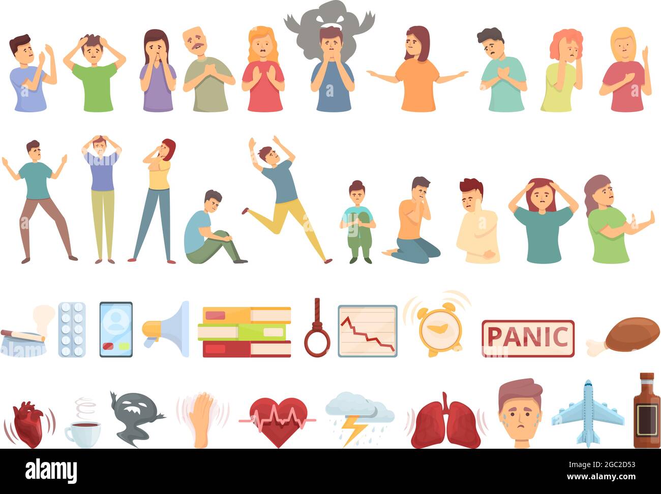 panic attack clipart