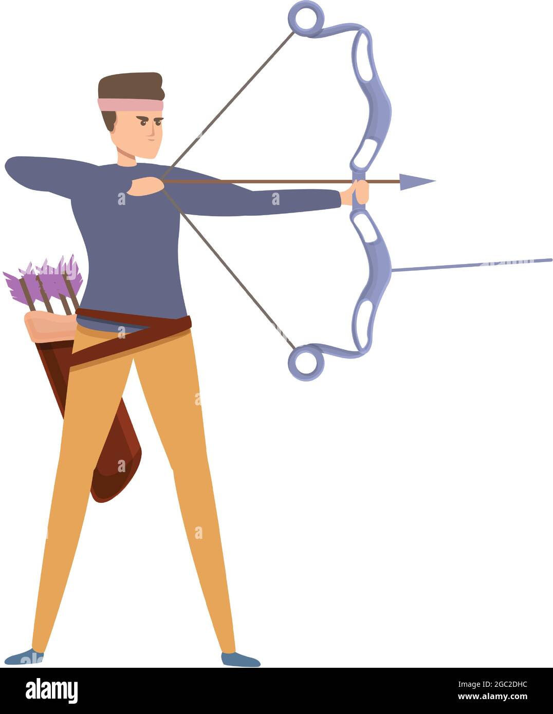 Sport archer icon cartoon vector. Bow arrow. Target game Stock Vector Image  & Art - Alamy