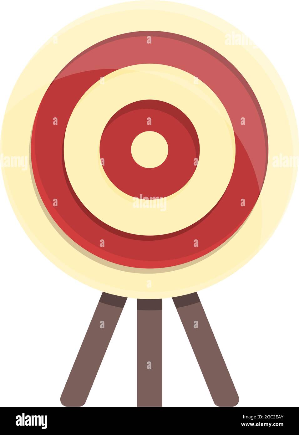 Archery target stand icon cartoon vector. Bullseye goal. Archery shot