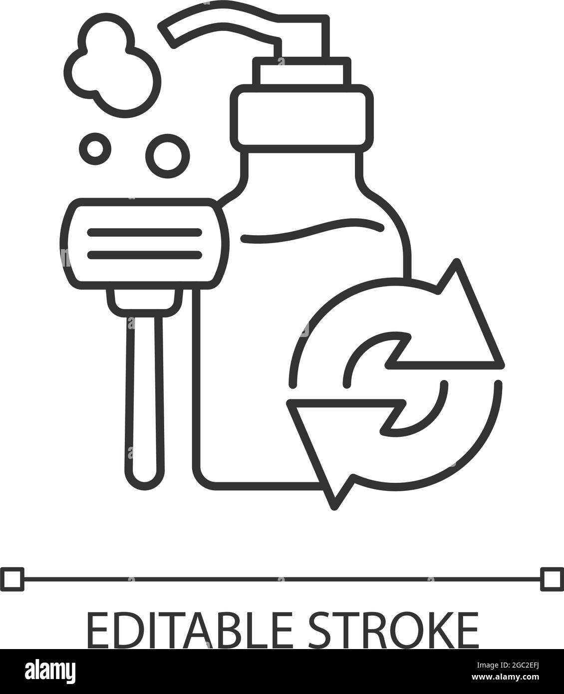 Shaving cream refill linear icon Stock Vector Image & Art Alamy