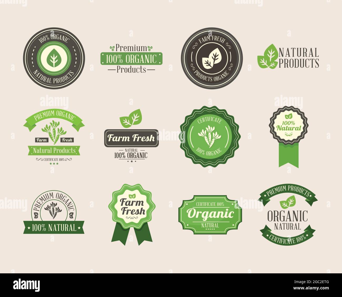 icons for organic product label Stock Vector Image & Art - Alamy