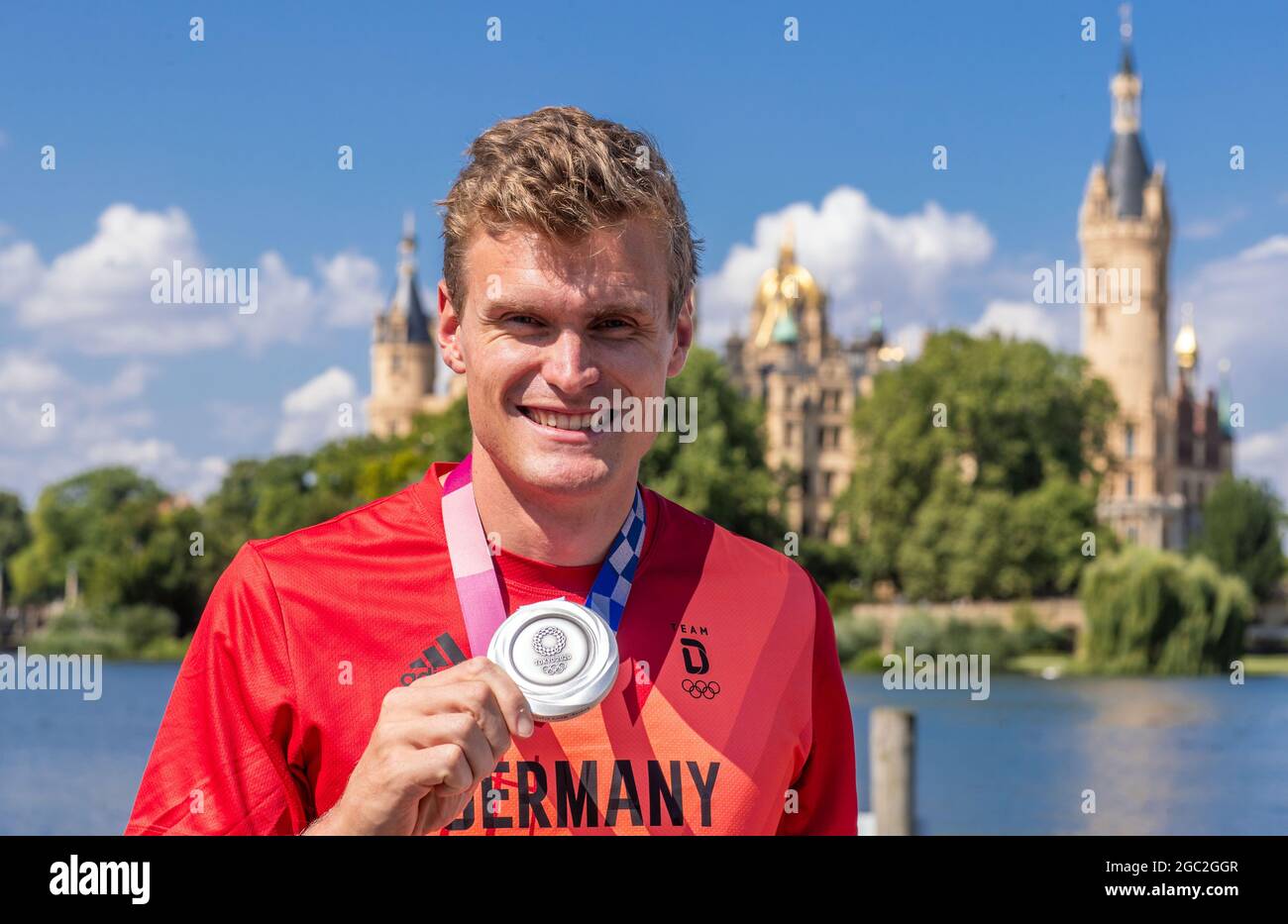 Schwerin, Germany. 06th Aug, 2021. Hannes Ocik, stroke in the German ...