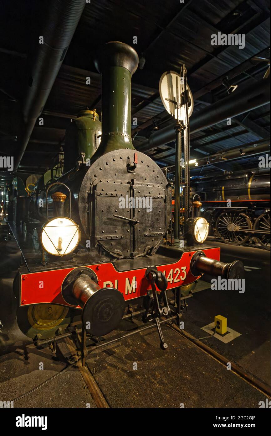 MULHOUSE, FRANCE, June 26, 2021 : La Cité du Train (Train City), formerly named French Railway Museum, is the largest railway museum in Europe, with m Stock Photo