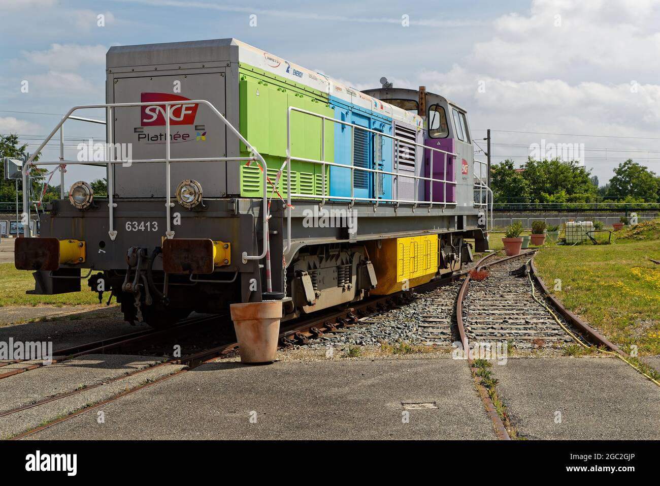 MULHOUSE, FRANCE, June 26, 2021 : La Cité du Train (Train City), formerly named French Railway Museum, is the largest railway museum in Europe, with m Stock Photo