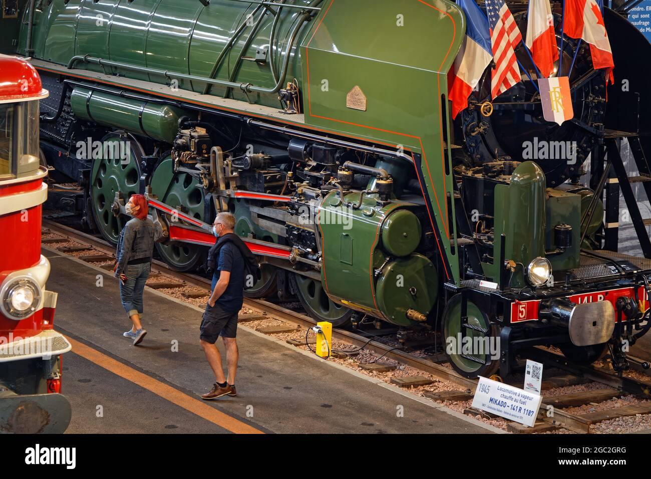 MULHOUSE, FRANCE, June 26, 2021 : La Cité du Train (Train City), formerly named French Railway Museum, is the largest railway museum in Europe, with m Stock Photo