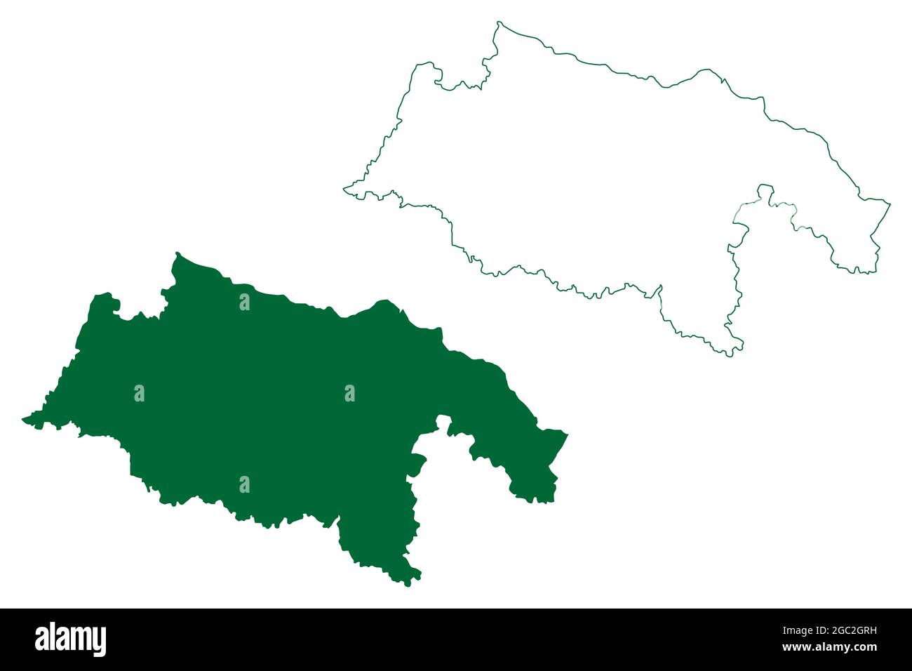 Ambedkar Nagar District Uttar Pradesh State Republic Of India Map Vector Illustration Scribble Sketch Ambedkar Nagar Map 2GC2GRH 