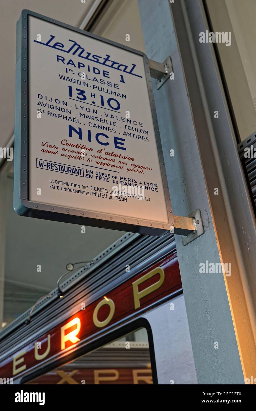 MULHOUSE, FRANCE, June 26, 2021 : Restaurant in Cité du Train (Train City). Formerly named French Railway Museum, it is the largest railway museum in Stock Photo