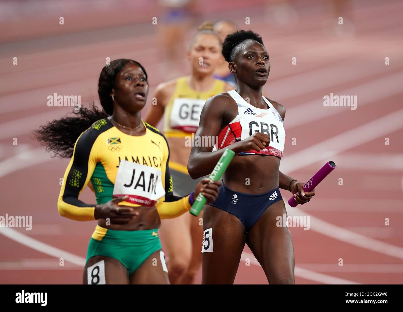 Great Britain s Daryll Neita After Running The Fourth Leg Of The Women great-britain-s-daryll-neita-after-running-the-fourth-leg-of-the-women