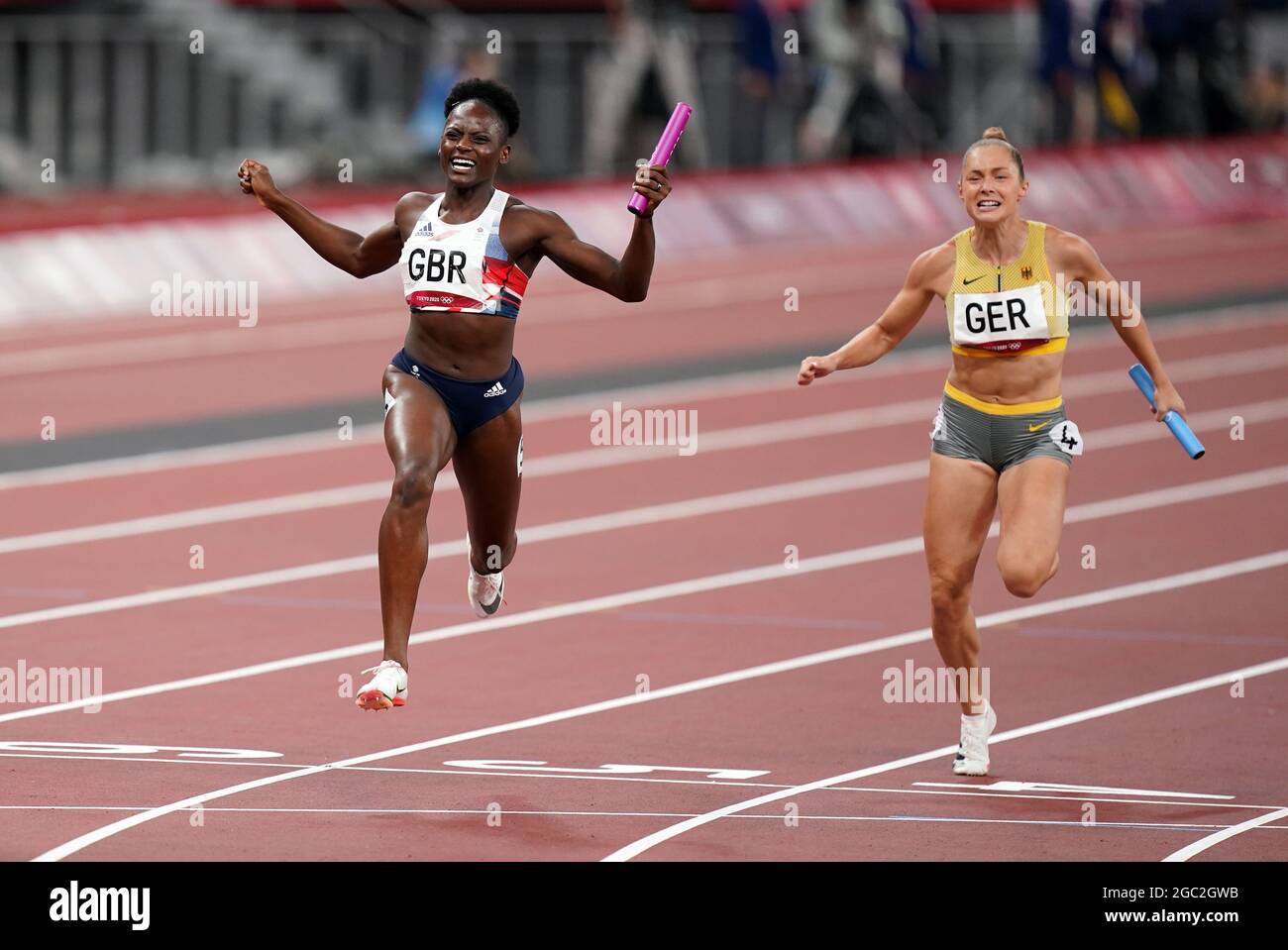 Great Britain s Daryll Neita After Running The Fourth Leg Of The Women great-britain-s-daryll-neita-after-running-the-fourth-leg-of-the-women