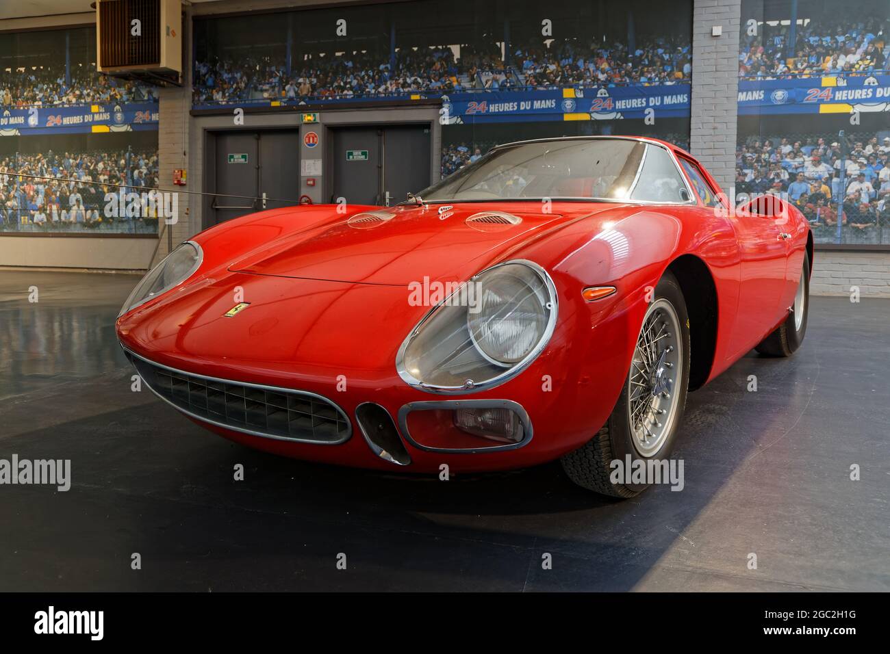 MULHOUSE, FRANCE, June 28, 2021 : Ferrari. The Cité de l'automobile or Schlumpf Collection houses the world’s largest collection of cars with more of Stock Photo