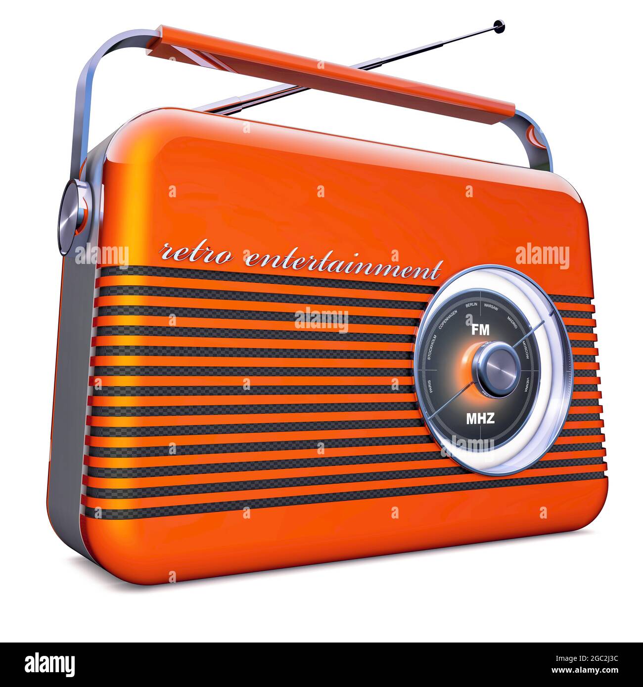 Orange vintage radio hi-res stock photography and images - Alamy