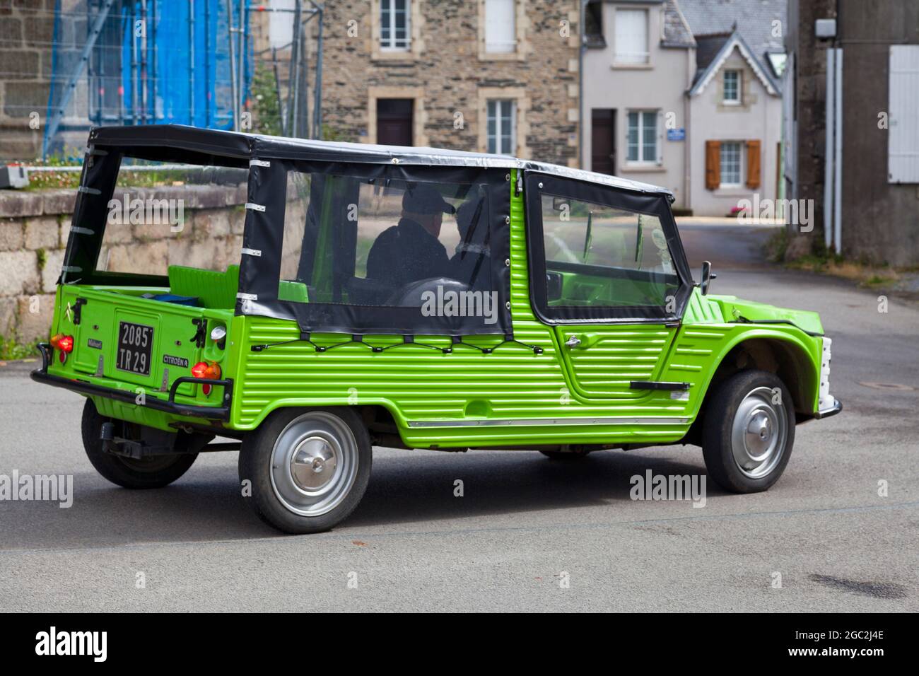 Pleyber-Christ, France - July 04 2021: The Citroën Méhari is a lightweight utilitarian and recreational vehicle manufactured and marketed by Citroën f Stock Photo