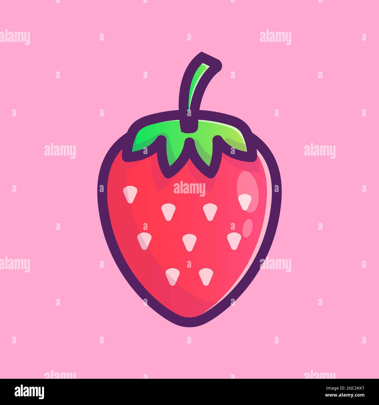 Bright red strawberries Stock Vector Images - Page 2 - Alamy, image size:1300x1390