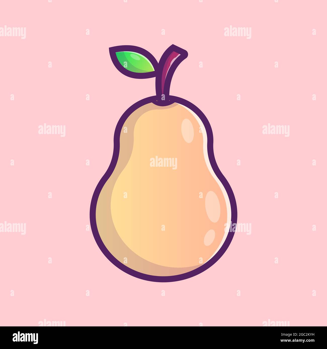 Pear illustration. Cartoon icon style Stock Vector Image & Art - Alamy