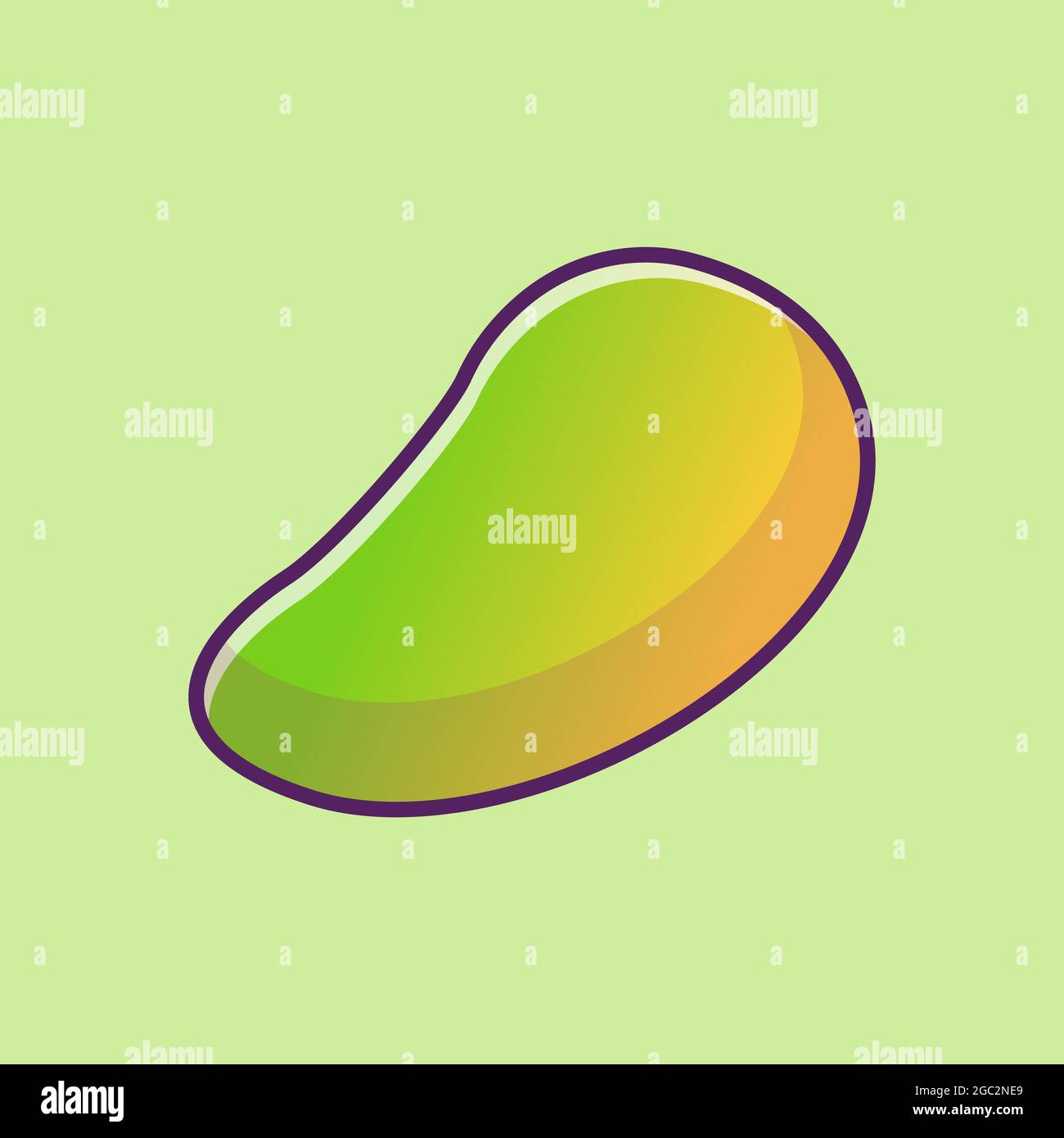 Mango illustration. Cartoon icon style Stock Vector