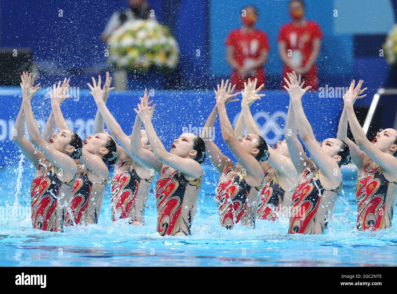 Tokyo, Japan. 6th Aug, 2021. Team China compete during the artistic(02)