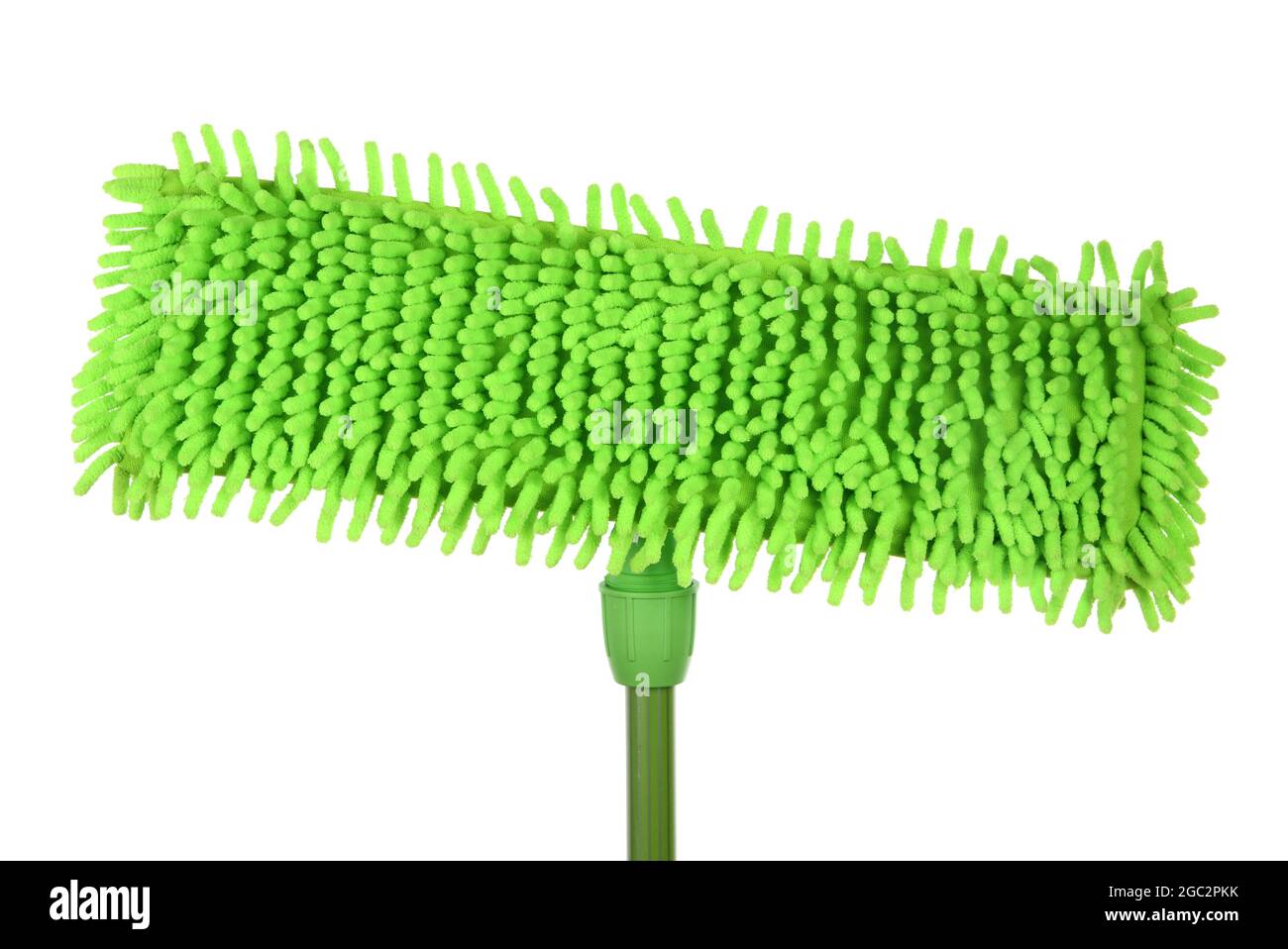 Green mop for floor isolated on white Stock Photo Alamy