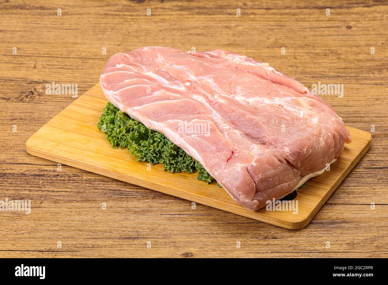 Raw pork loin meat for cooking Stock Photo - Alamy