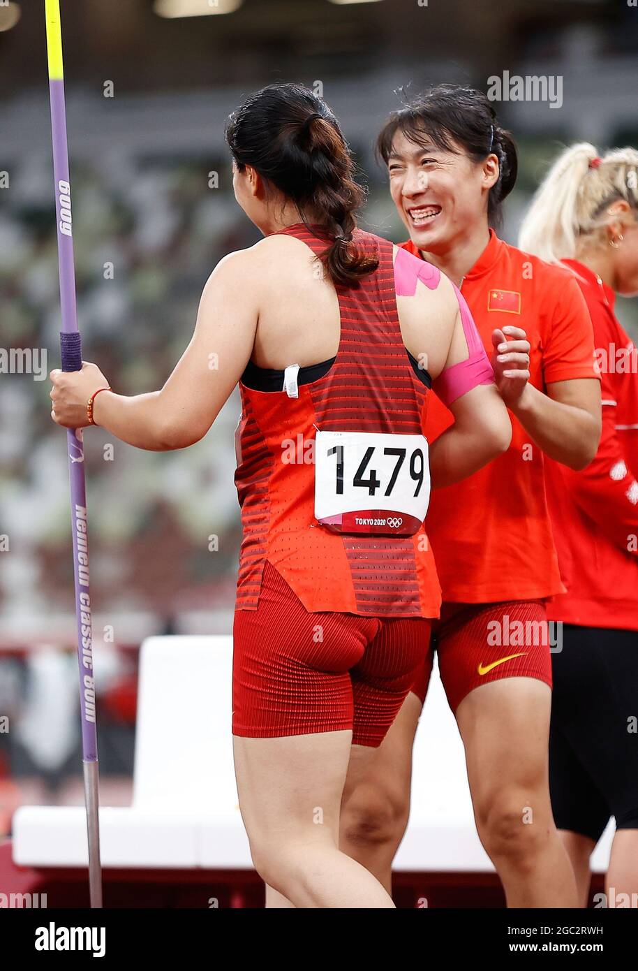 Tokyo, Japan. 6th Aug, 2021. Liu Shiying (L) and Lyu Huihui of China