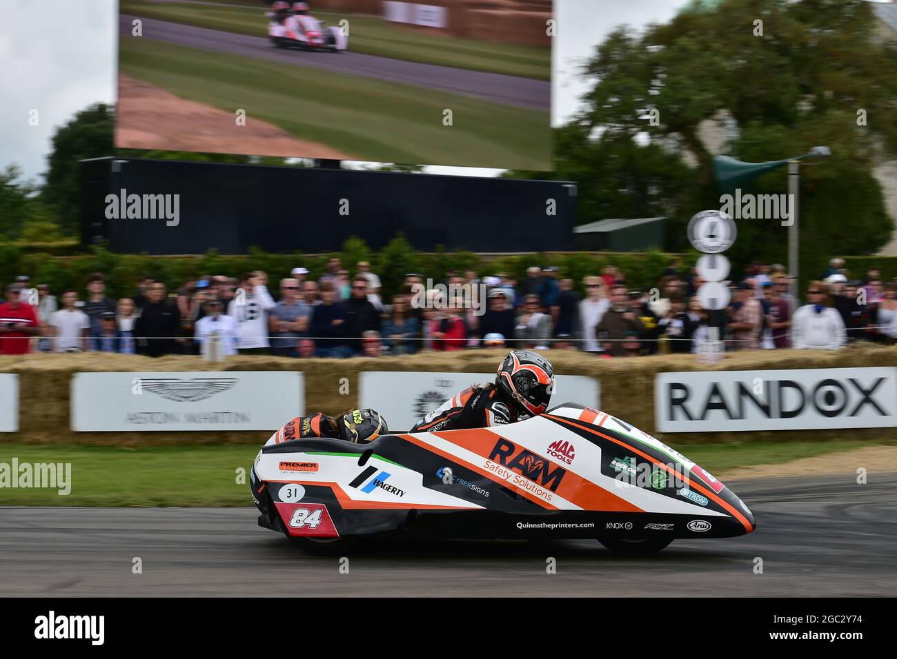 Maria Costello, Vicky Cooke, LCR-Kawasaki F2, 110 Years of the Mountain Course, The Maestros - Motorsport's Great All-Rounders, Goodwood Festival of S Stock Photo