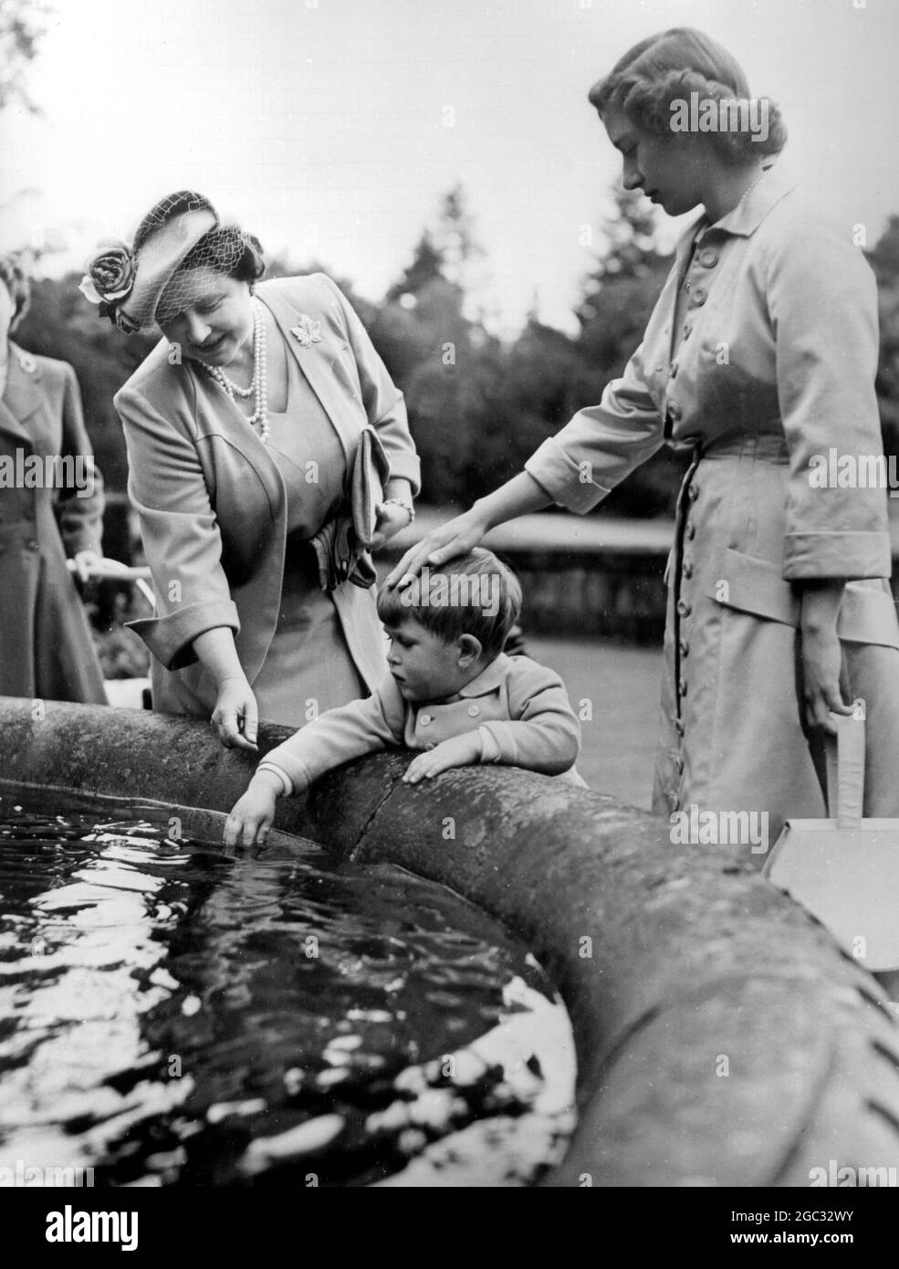 The Queen ( now Queen Mother), Princess Margaret and Prince Charles