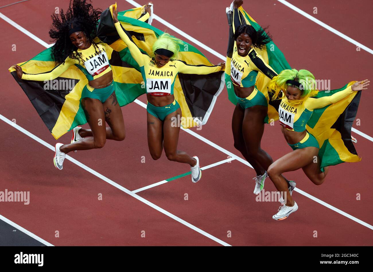 Tokyo, Japan. 06th Aug, 2021. Athletics Olympics, 4 x 100 m, women
