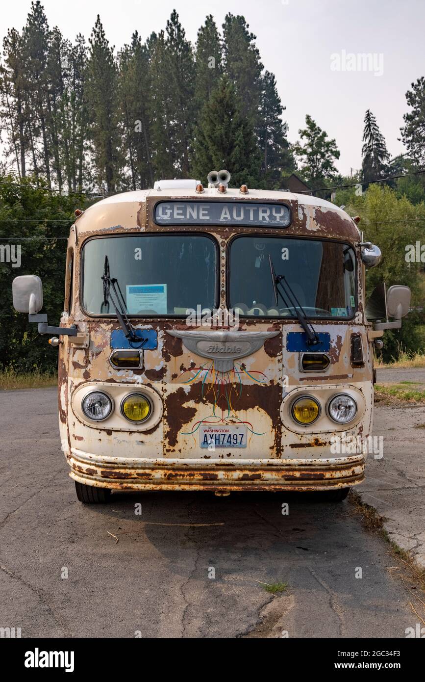 Vintage american bus hi-res stock photography and images - Alamy