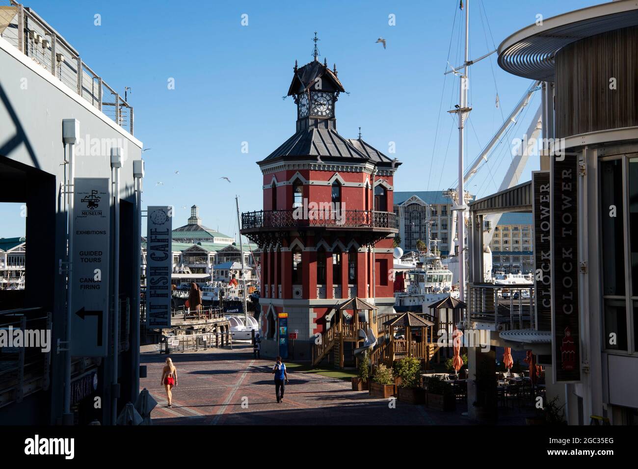 The Clock Tower, Victoria & Alfred Waterfront, Cape Town, South Africa Stock Photo